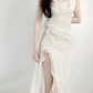 Sexy White Chiffon Long Prom Dress Slit Evening Dress SH1402