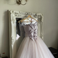 Stunning A Line Spaghetti Strap Bow Light Purple Tulle Long Party Dress Evening Dress SH2889