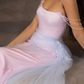 Fairy Pink-blue Ombre A Line Exquisite Beaded Tulle Long Prom Dress Evening Dress SH6748