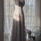 Stunning A Line V Neck Appliques Purple Tulle Long Prom Dress Evening Dress SH2970
