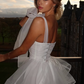 White A Line Straps Layered Organza Short Homecoming Dress Outfits SH6493