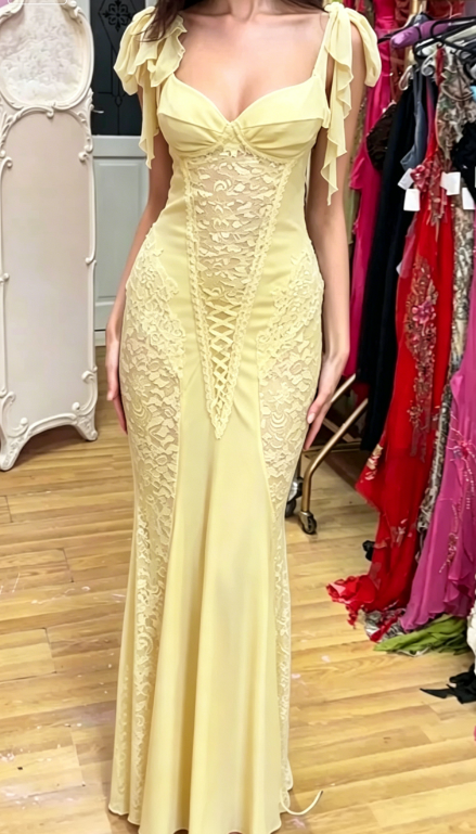 Sexy Black Mermaid Straps Lace Chiffon Long Party Dress Evening Dress Date Dress SH3464