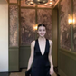 Classic Black A Line Halter Satin Open Back Prom Dress Evening Dress SH4375