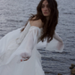 Ethereal Pretty A Line Exquisite White Chiffon Prom Dress Wedding Dress SH6684