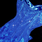 Royal Blue A Line Spaghetti Strap Beaded Appliques Chiffon Long Prom Dress Evening Dress SH3177