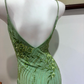 Vintage A Line Spaghetti Straps Embroidered Beaded Chiffon Graduation Prom Dress SH5275