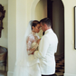 Stunning A Line Long Sleeve High Neck Exquisite White Lace Tulle Long Wedding Dress SH8688