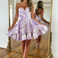 Beautiful Floral Print A-Line Homecoming Dress  SH1441