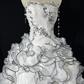 Vintage A Line Sweetheart Neck Appliques Layered Organza Prom Dress Evening Dress SH5605