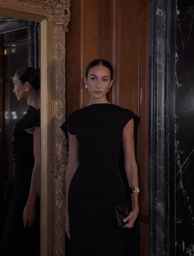 Black Elegant A Line Satin Open Back Long Evening Dress Prom Dress SH4827