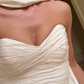 Vintage A Line Sweetheart Neck White Pleated Chiffon Wedding Dress SH8468