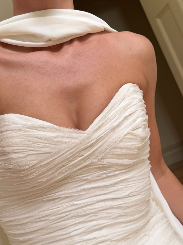 Vintage A Line Sweetheart Neck White Pleated Chiffon Wedding Dress SH8468