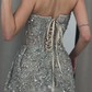 Luxurious A Line Sweetheart Neck Shiny Beaded Sequin Short Prom Dress Homecoming Dress SH8666