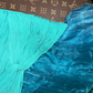 Charming Mermaid Sweetheart Neck Ruffle Blue Chiffon Organza Party Dress Evening Dress SH3063