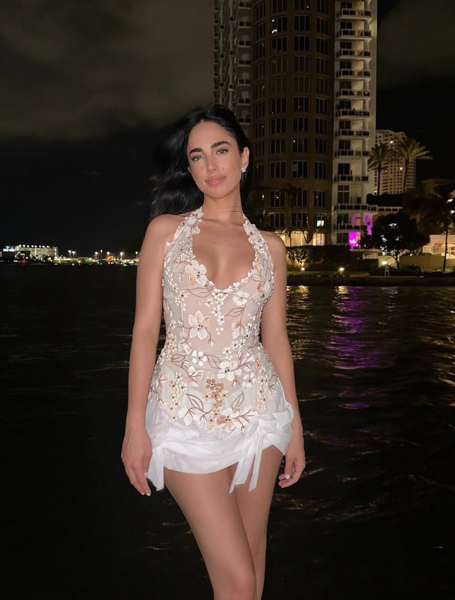 White Sheath Halter Embroidered Tulle Mini Homecoming Dress Vacation Dress SH4198