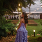 Lilac A Line Strapless Ruffle Chiffon Prom Dress Wedding Guest Dress with Slit SH6018
