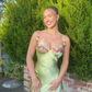 Beautiful Green Applique Long Evening Dress Prom Dress SH1002