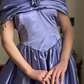 Vintage Purple A Line Off the Shoulder Satin Prom Dress Evening Dress Date Dress SH5637