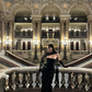 Sexy Black Sheath Sequin Beaded Satin Prom Dress Evening Dress SH5524