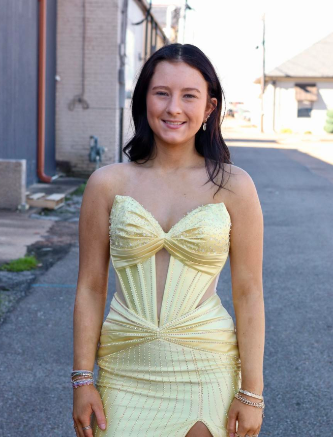 Yellow Mermaid Sweetheart Neck Beaded Satin Prom Dress Evening Dress with Slit SH6596