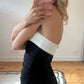 Stunning Sheath Strapless Black Long Prom Dress with Ruched SH7795