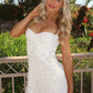 Stylish A Line Spaghetti Straps White Short Homecoming Dress with Appliques SH7472