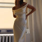 Simple Mermaid Spaghetti Strap Satin Backless Evening Dress Prom Dress SH1589