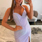 Shine Mermaid Halter Neck Lilac Corset Prom Dress with Beading SH8138