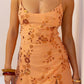 Sparkly Sheath Spaghetti Straps Orange Short Homecoming Dress with Beading SH7879
