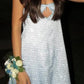 Sparkly A Line Spaghetti Straps Light Blue Sequins Short Homecoming Dress with Keyhole SH7475