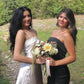 Simple Black Sheath Strapless Satin Short Homecoming Dress Outfits SH6249