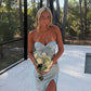Charming Mermaid Sweetheart Neck Shiny Beaded Satin Prom Dress Evening Dress SH6210