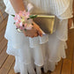 Simple White A Line Strapless Layered Chiffon Prom Dress Evening Dress SH6220