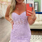 Summer Yellow Sheath Sweetheart Neck Lace Short Homecoming Dress Outfits SH6242