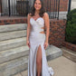 Charming Mermaid Sweetheart Neck Shiny Beaded Satin Prom Dress Evening Dress SH6210