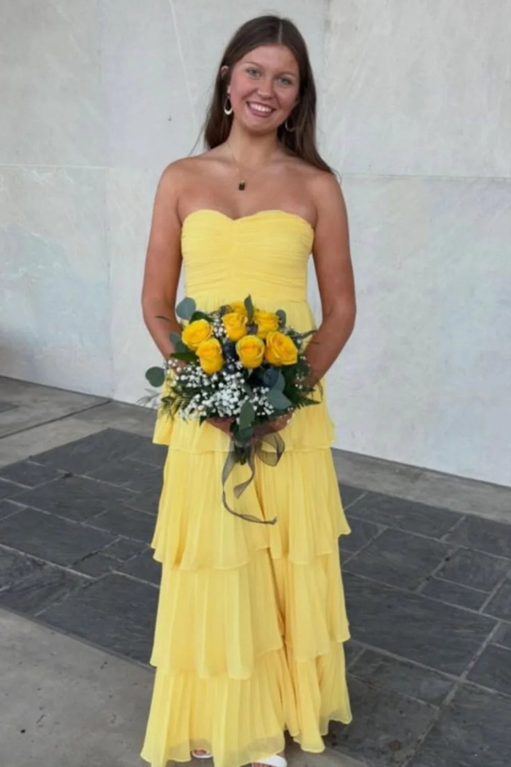 Green A Line Sweetheart Neck Pleated Chiffon Prom Dress Evening Dress SH6218