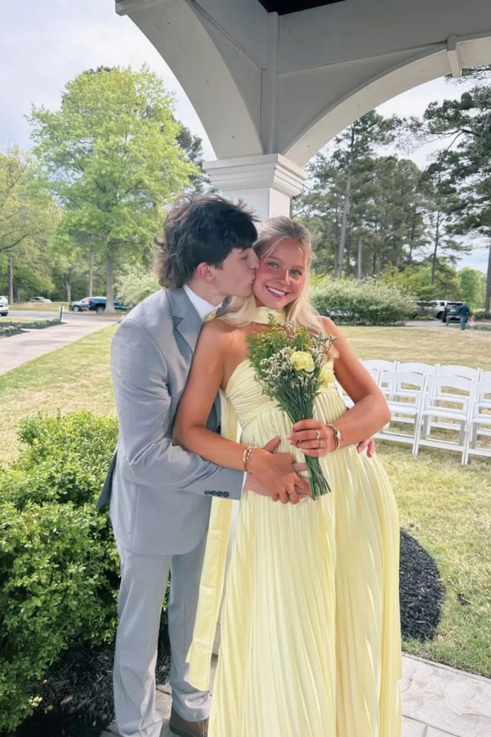 Simple A Line Sweetheart Neck Pleated Satin Prom Dress Evening Dress SH6209