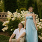 Simple A Line Sweetheart Neck Pleated Satin Prom Dress Evening Dress SH6209