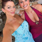 Stunning Sheath Strapless Blue Short Homecoming Dress with Beading SH7882