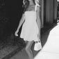 Stylish A Line Square Neck Light Yellow Short Homecoming Dress with Ruffles SH7826