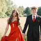 Stunning Royal Blue A Line Satin Prom Dress Evening Dress with Slit SH6211