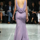 Burgundy Mermaid Evening Dress Long Prom Dress  SH1186