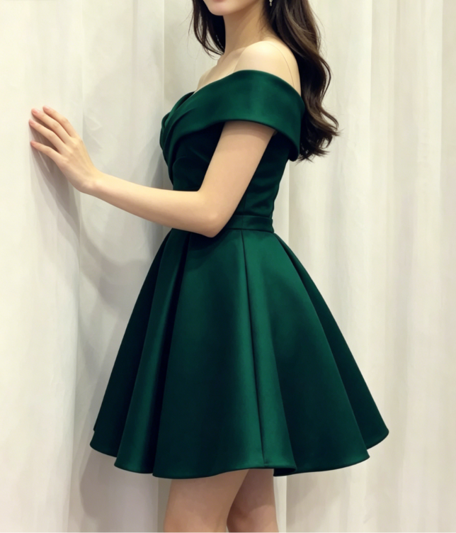 Short Emerald Green Homecoming Dresses For Prom Party P02079