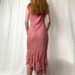 Vintage Sheath Straps Pink Chiffon Homecoming Dress Wedding Guest Dress SH4428