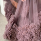 Brown Mermaid V Neck Tulle Long Prom Dress Evening Dress SH1895