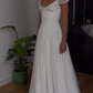 Beautiful White Chiffon A Line Prom Dress Wedding Dress SH1227
