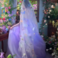 Purple Pretty Ball Gown Strapless Floral Tulle Prom Dress 16th Birthday Dress SH4087