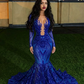 black girl prom dresses mermaid long prom Dress SA1525