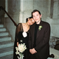 Unique A Line Strapless Black Tulle Satin Long Wedding Dress SH8251
