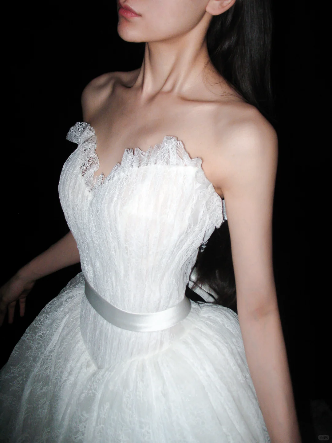 Beautiful Gentle Ball Gown Sweetheart Neck White Lace Long Wedding Dress SH6617